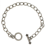 Large Link Charm Bracelet w/toggle AS