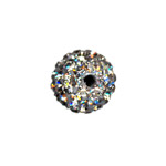 10mm Shamballa bead w/Czech crystal: Black diamond