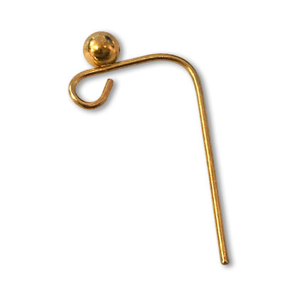 Ball Earwires Gold Plated