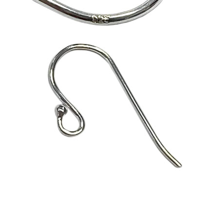 Ball Earwires w/925 Stamp Sterling Silver