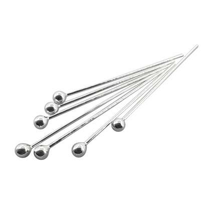 38mm Head Pin w/Ball Sterling Silver