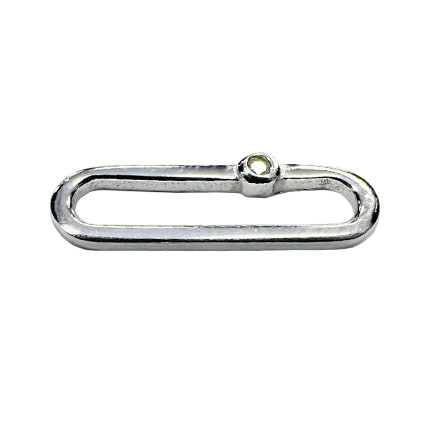 6.5x20x1.3mm Paperclip Link w/CZ Sterling Silver