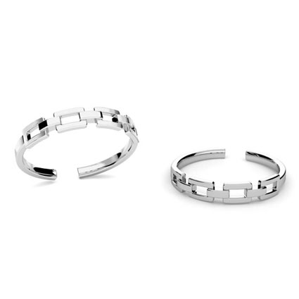 17mm Chain Link Adjustable Ring STS