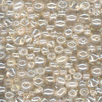 250g Glass Beads Mix Lustre Clear