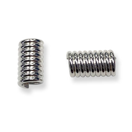 Closed Spring spacer bead: Silver plated