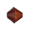18mm Bicone Wooden Beads: Brown