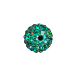 10mm Shamballa bead w/Czech crystal: Emerald