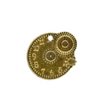 19mm Steampunk Rnd Watchface and Cogs Ant.Brass