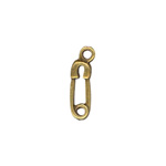 16mm Vintage Safety Pin Charm Ant.Gold