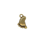 12mm Vintage Baby Feet Charm Ant.Gold