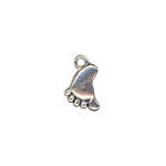 12mm Vintage Baby Feet Charm Ant.Silver