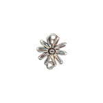 16mm Vintage 2-hole Flower Charm Ant.Silver