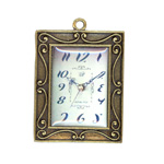 28x38mm Vintage Clock Pend. ANT.GOLD