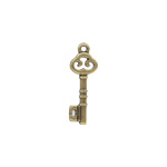 22mm Vintage Key Charm ANT.GOLD