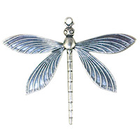 64x51mm Victorian Dragonfly Ant.SILV