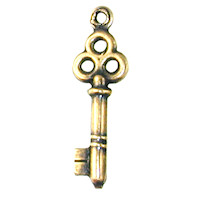 8x24mm Key Charm doublesided Ant.GOLD