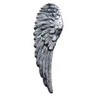 45mm Divine Angel Wing Right Ant.Silver (no hole)