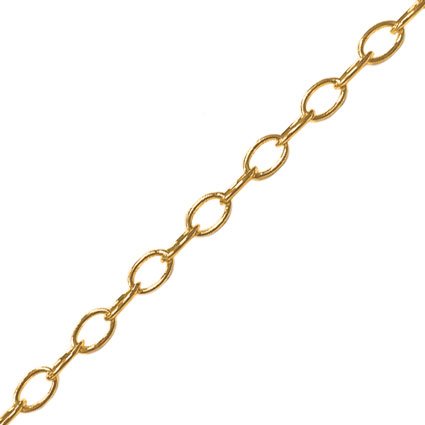 3x4.4mm Oval Cable Chain by Length Gold Filled