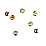 3mm Gold Filled Corrugated Round Beads