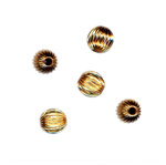 4mm Gold Filled Corrugated Round Beads