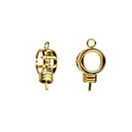 Goldfilled 6mm Pendant (for facet cut stone & half drill bead)