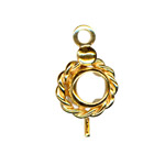 Goldfilled 6mm Pendant (for facet cut stone & half drill bead)