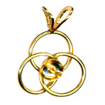 Gold Filled 3-Ring Pendant for half drilled bead