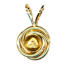 Gold Filled Swirl Pendant for half drilled bead