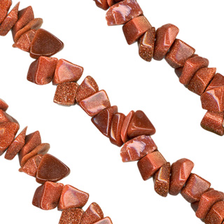 31-32'' Goldstone Chip Beads Necklace