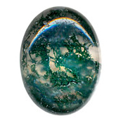 40 x30mm Green Moss Agate Cabochon