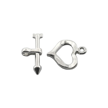 15mm Heart Toggle Clasp: SP