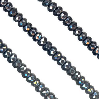 Hematite Beads String: 3x4mm Rondelle Facet -16