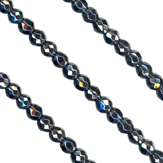 Hematite Beads String 4mm Round Facet -16