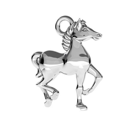 14mm Horse Charm Sterling Silver