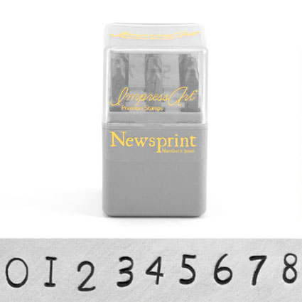 ImpressArt Premium Newsprint Numbers Stamp Set 3mm
