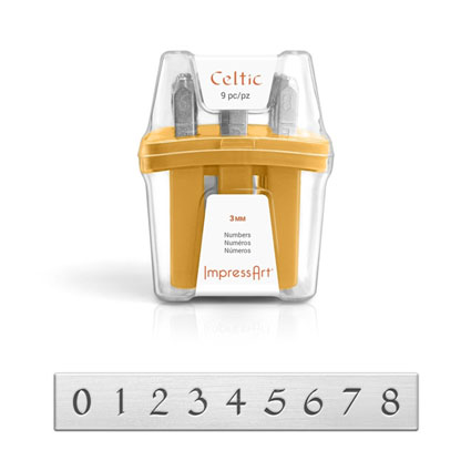 ImpressArt Celtic Numbers Stamp Set 3mm