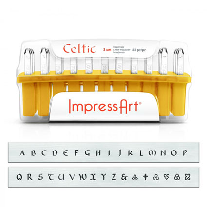 ImpressArt Celtic Uppercase Stamp Set 3mm