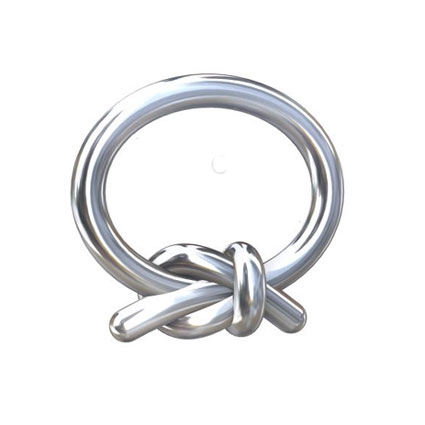 13mm Knotted Loop Connector Sterling Silver
