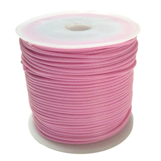 1.0mm Korea Wax Cord: Pink -25m Roll
