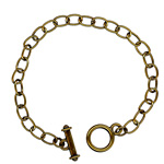 Large Link Charm Bracelet w/toggle AG