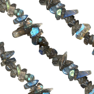 31-32'' Labradorite Chip Beads Necklace