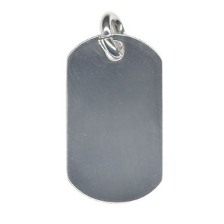 23x13mm Dog Tag Sterling Silver