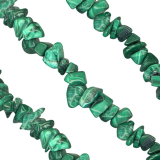 34'' Malachite Chip Beads Necklace