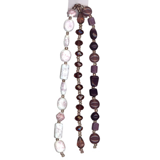 Ming Infusion 3str Bead Lead: Purple