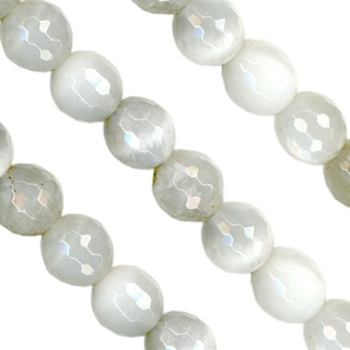 Moonstone Beads String 8mm Round Facet -16