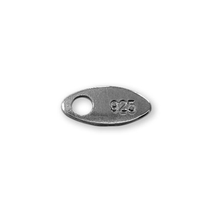 925 Oval Tag Sterling Silver