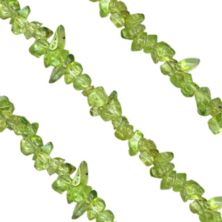 31-32'' Peridot Chip Beads Necklace