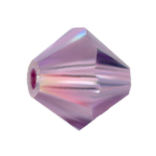 Preciosa 6mm Czech Crystal Bicone Beads: L Amethyst