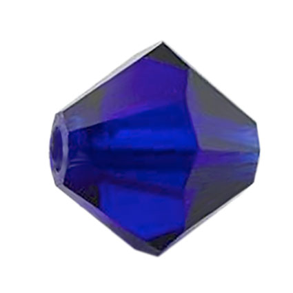 Preciosa 4mm Czech Crystal Bicone Beads Cobalt Blue