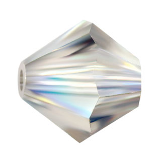Preciosa 4mm Czech Crystal Bicone Beads Crystal Velvet